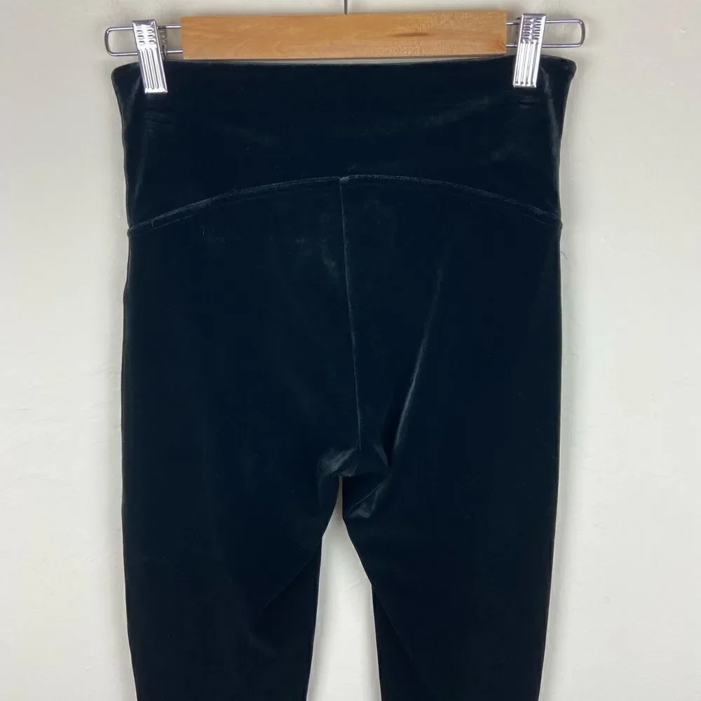 Spanx High-Waisted Velvet Seamless Leggings - Black